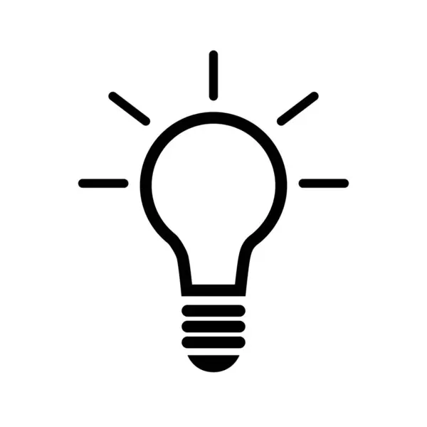 Light Bulb Icon Contemporary Design Vector Illustration — Stock Vector