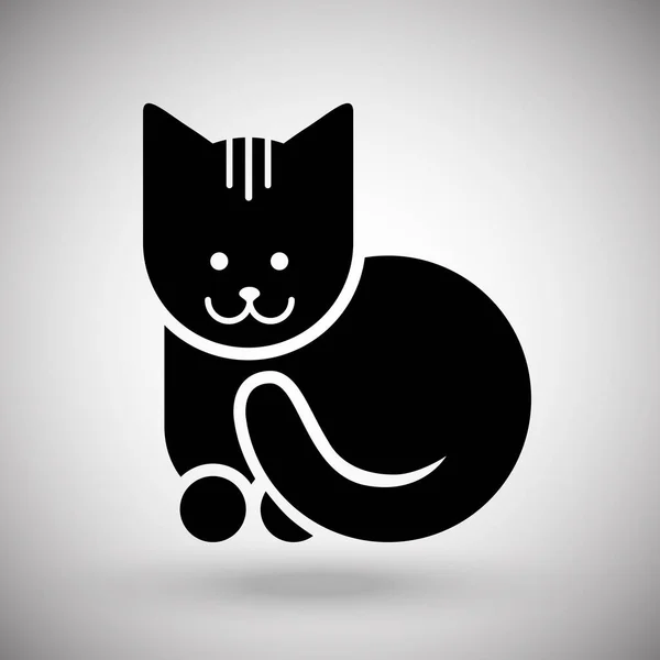 Icona Del Gatto Pet Shop Design Contemporaneo Illustrazione Vettoriale — Vettoriale Stock