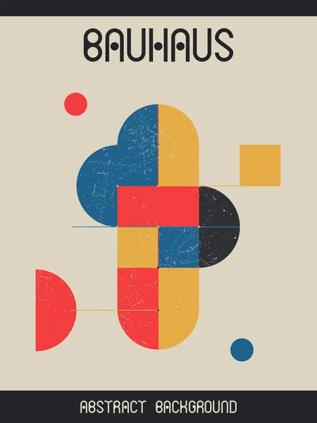 Trendy Abstraktní Pozadí Stylu Retro Bauhaus Designu Umělecký Geometrický Plakát — Stockový vektor