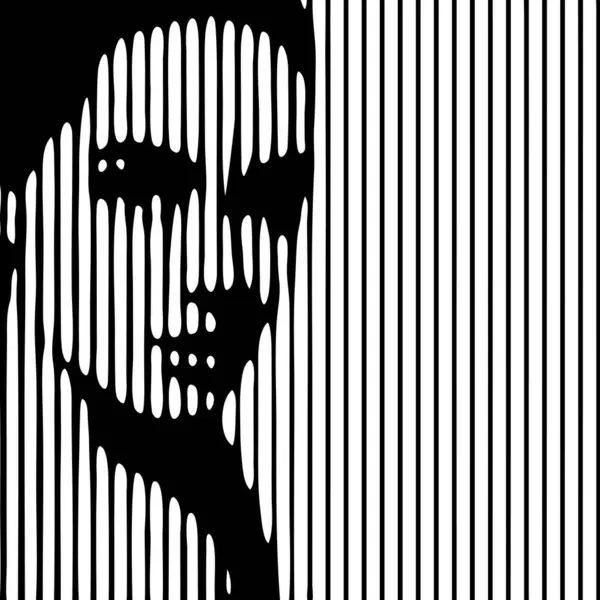 Молода Жінка Абстрактний Красивий Жіночий Малюнок Обличчя Лініями Дівчина Мінімалістичний — стоковий вектор