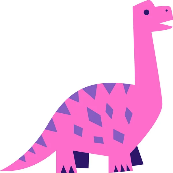 Papier Cut Cartoon Dinozaur Diplodocus Ilustracja Wektora — Wektor stockowy