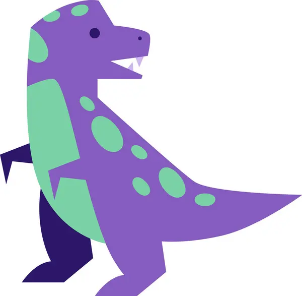Papier Cut Cartoon Dinozaur Velociraptor Ilustracja Wektora — Wektor stockowy