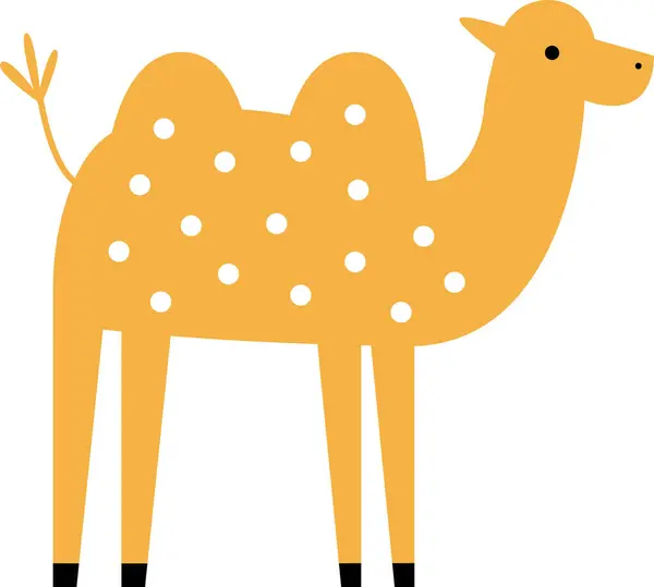 可爱的非洲Safari Camel 矢量说明 免版税图库矢量图片