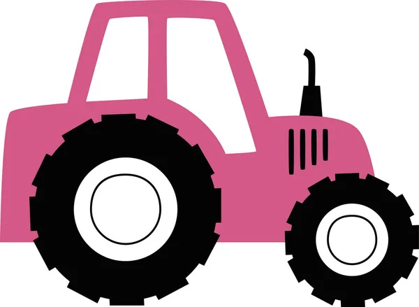 Aranyos Rajzfilm Autó Traktor Vektorillusztráció Jogdíjmentes Stock Illusztrációk