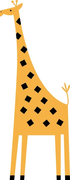 可爱的非洲萨法里长颈鹿 矢量说明 图库插图