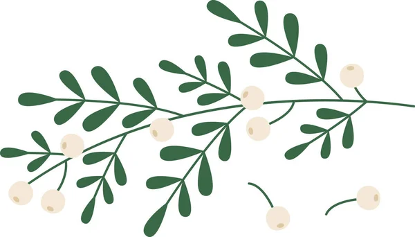 크리스마스 Foliage Mistletoe 일러스트 로열티 프리 스톡 벡터