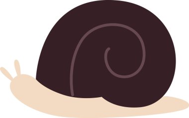 Tatlı Orman Uyuyan Salyangozu. Vektör illüstrasyonu