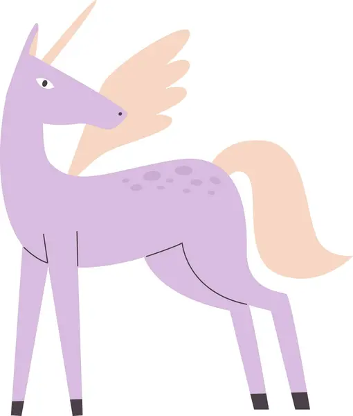 Cartoon Magical Unicorn Vector Illustration Royalty Free Stock Illustrations