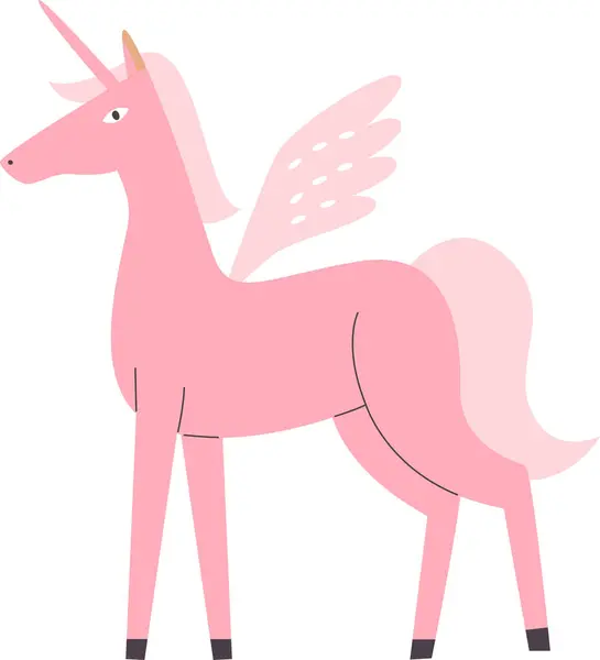 Cute Magical Unicorn Vector Illustration Stock Illustration