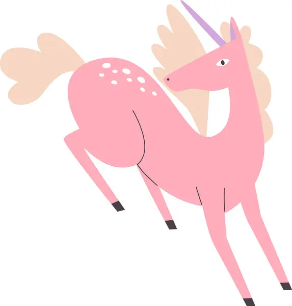 Beautiful Fairytale Unicorn Vector Illustration Royalty Free Stock Vectors