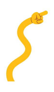 Garip uzun el işaretleri vektör çizimi