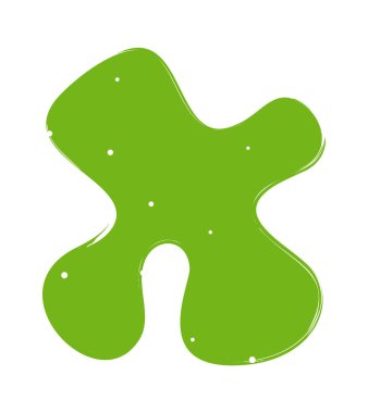 Yeşil dalgalı deforme olmuş sıvı nokta soyut elementi