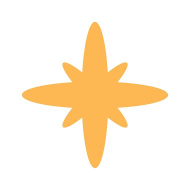 Parlayan yıldız Bauhaus geometri basit simgesi