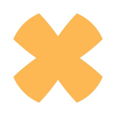 Çapraz şekil Bauhaus ilkel geometrik temel formu