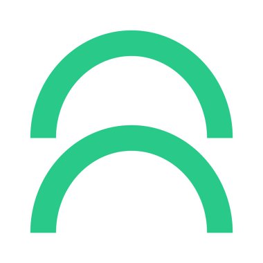 Kemer çift sembolü, vahşi şekilli geometrik tasarım.