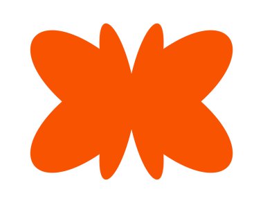 Soyut geometrik şekil neogaddarlık türü kelebek sembolü