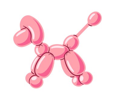 Pembe şişme balon fino köpeği helyum oyuncağı.