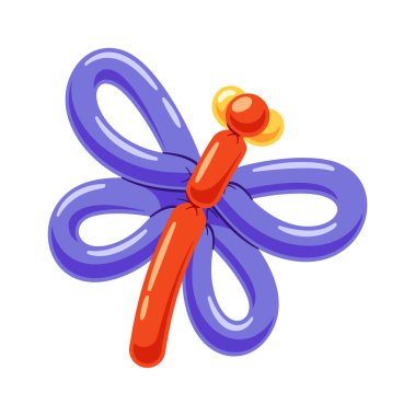 Renkli yusufçuk şekilli doğum günü balonu çocukça bir hediye.