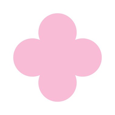 Çiçek basit geometrik basit tasarım soyut figür