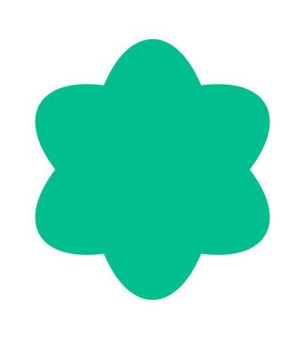 Çiçekli grafik ögesi çıkartması rozet geometrik dekorasyonu