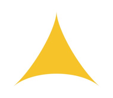 Sarı üçgen geometrik uzatılmış şekil grafik ögesi