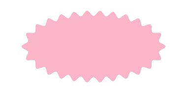 Yıldız patlaması oval pembe etiket tasarımı tanıtım etiketi