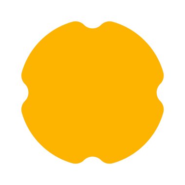 Sarı yapışkan etiket promosyon rozeti yuvarlak form