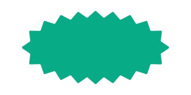 Yıldız patlaması şekli etiket etiketi çerçevesi