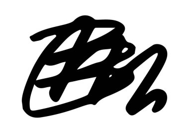 Mürekkep fırçası darbesi grunge karalama el yazısı karalaması