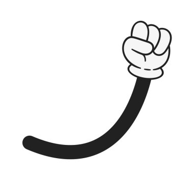 Çizgi roman retro el yumruk hareketi harika karalama