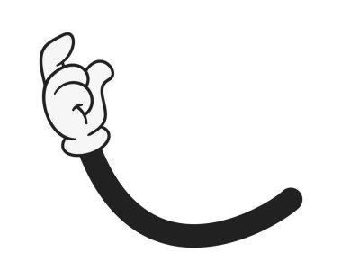 Komik, modası geçmiş el şaklatan parmak hareketi.