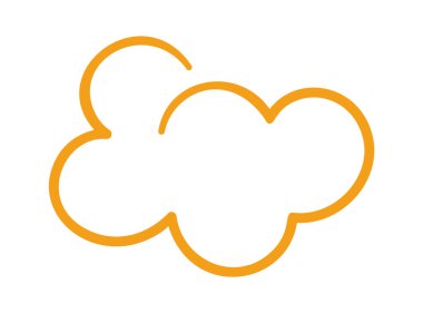 Sevimli çocuksu el çizimi bulut basit karalama