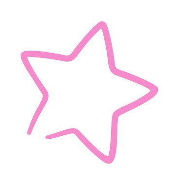 El çizimi yıldız şekli doğum günü karalaması festival elementi