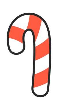 Çizgili şeker kamışı Noel şekerlemeli atıştırmalık