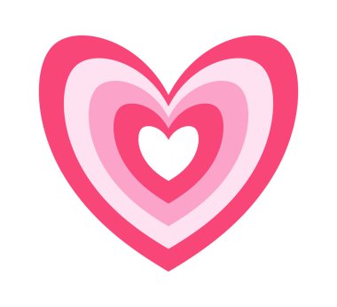 Sevgililer Günü romantik kalbi parlak psikedelik sembolü