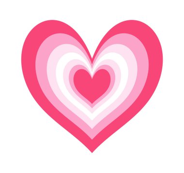 Pembe hippi dönen kalp sevgililer günü sembolü