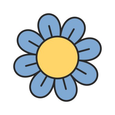 Papatya çiçeği gibi harika, komik bir sembol.