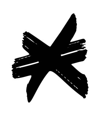 İşaret fırçası karalama el yazısı simgesini çarp