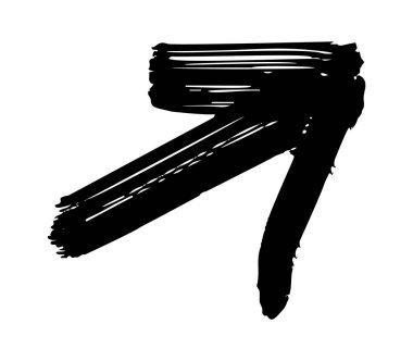 El çizimi yönü ok işareti karalama fırça darbesi