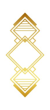 Dekoratif klasik altın sanat deco süsü.