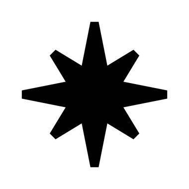 Parıldayan yıldız patlama formu simgesi siyah siluet