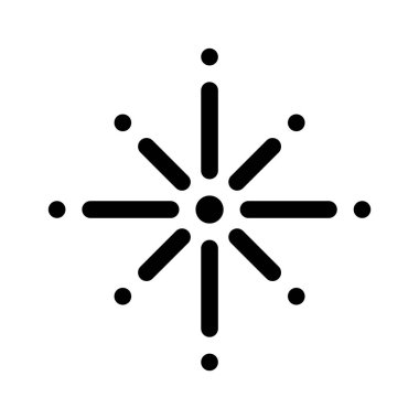 Minimalist parlayan yıldız geometrik ışıltılı silüet