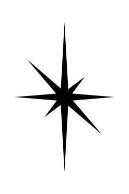 Pırıl pırıl parlayan sihirli basit karalama elementi