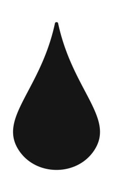 Siyah su damlası basit bir mineral damlası.