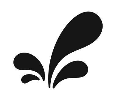 Su damlatır siyah damlalar sıçratır karalama tasarımı