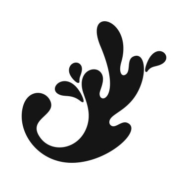 Taze damlacık suyu Girdap gibi siyah karalama elementi