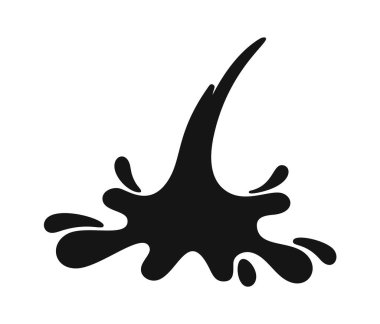 Siyah su sıçrama sıçrama damla karalama tasarımı