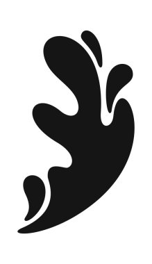 Siyah sıvı boya sıçramış su karalaması.