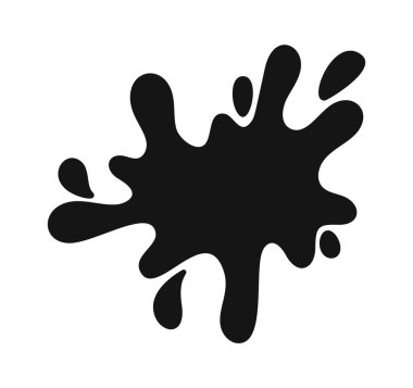 Dökülen su, sıçrayan sıvı, siyah karalama.