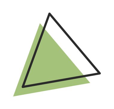 Üçgen geometrik groovy grafik çerçeve minimal tasarım